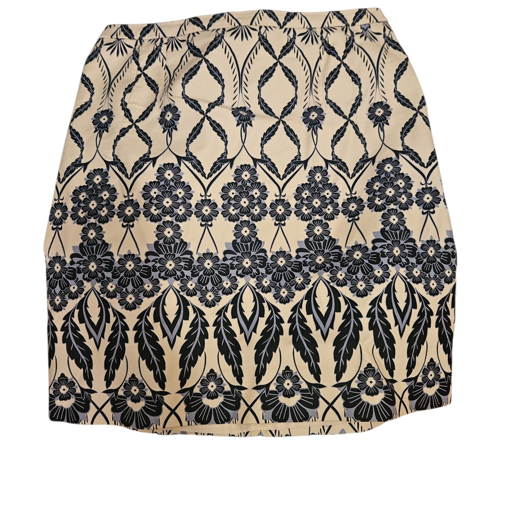 Jcrew Bkue and White Patterned Skirt